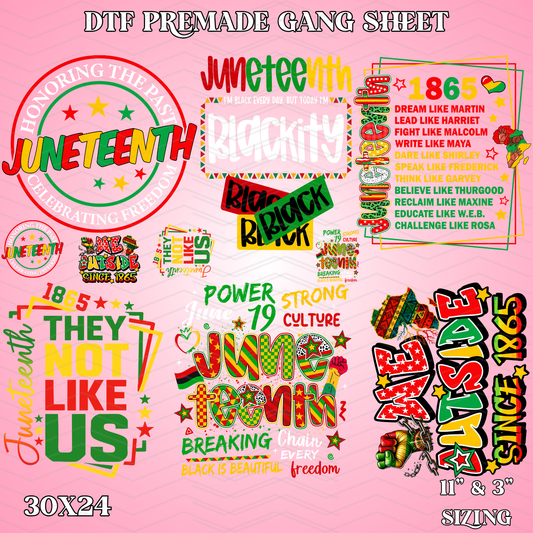 Juneteeth 2 - 30x24 - PREMADE GANG SHEET