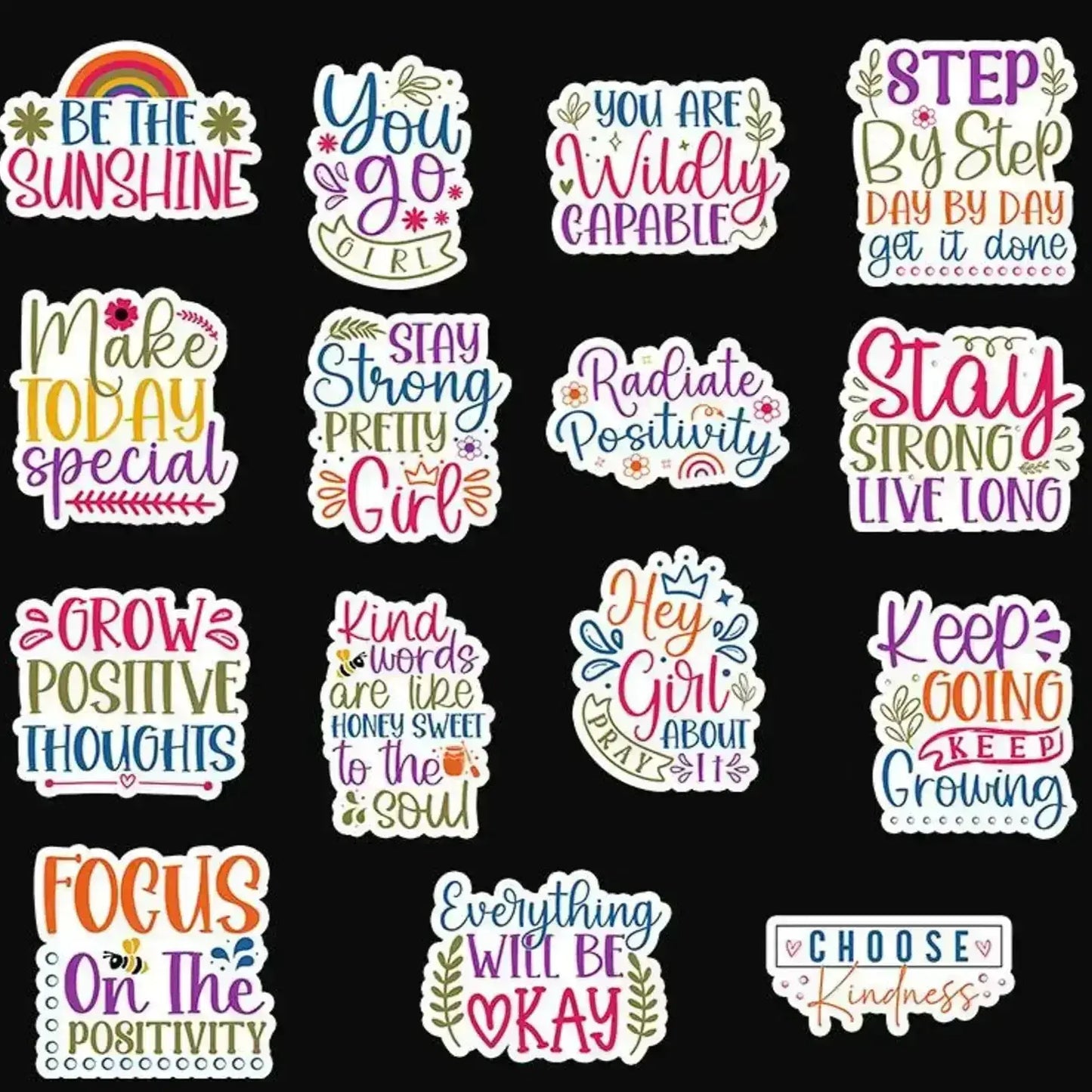 Postivie Quotes  Packaging Stickers