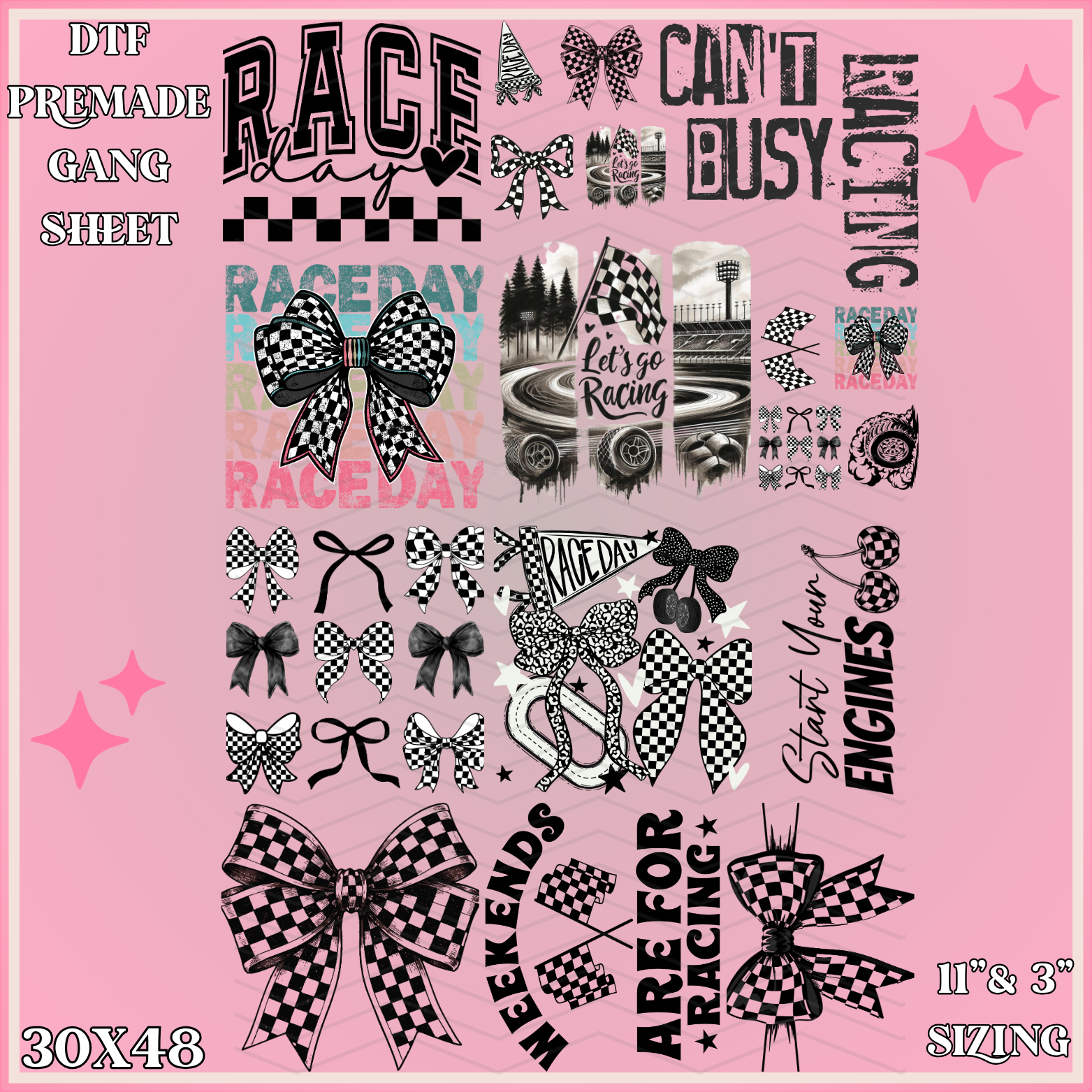 Racing - 30x48 - PREMADE GANG SHEET