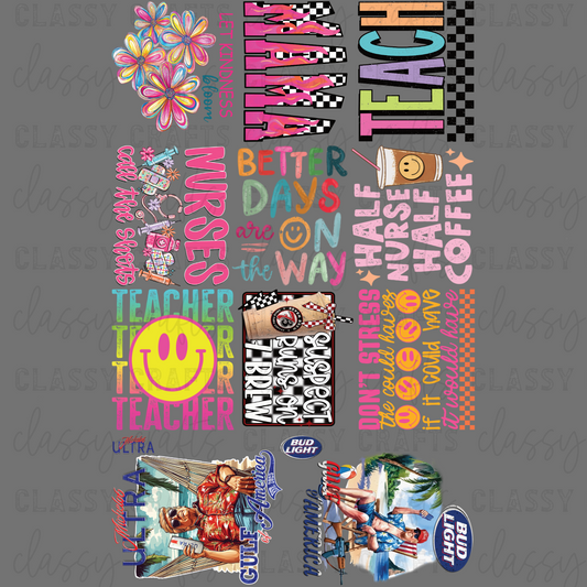 Don't Stress Misc - 30x48 - PREMADE GANG SHEET