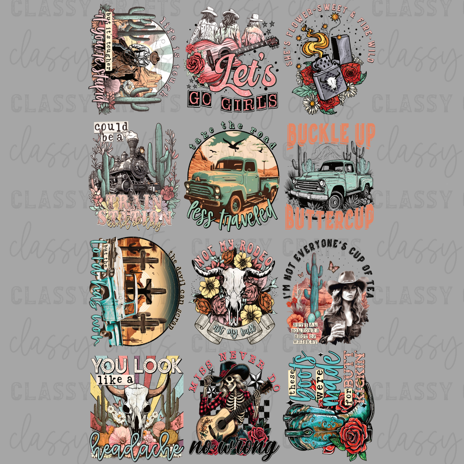 Buckle Up - 30x48 - PREMADE GANG SHEET