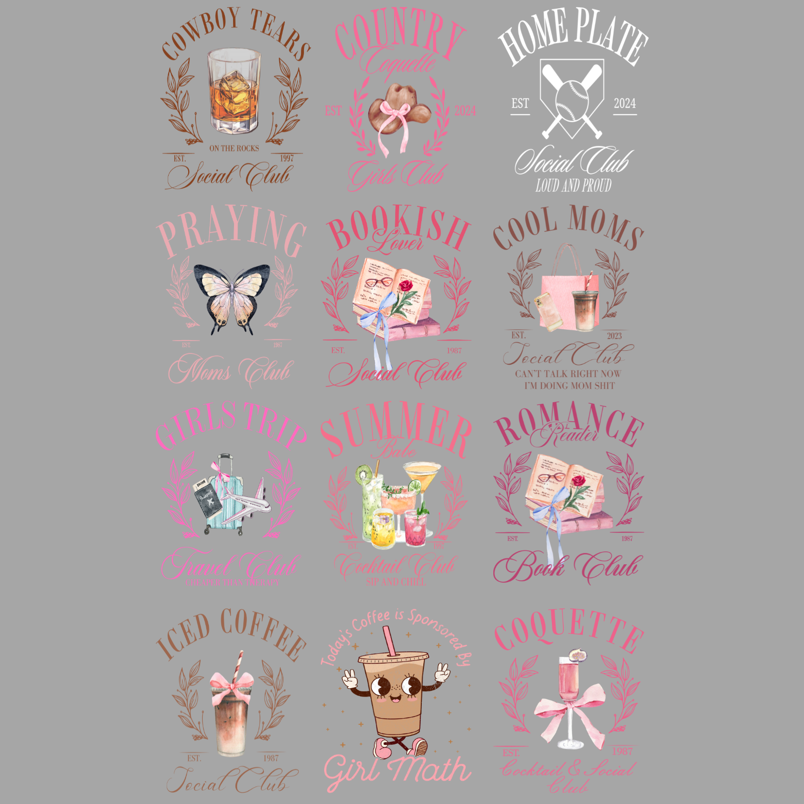 Social Club - 30x48 - PREMADE GANG SHEET