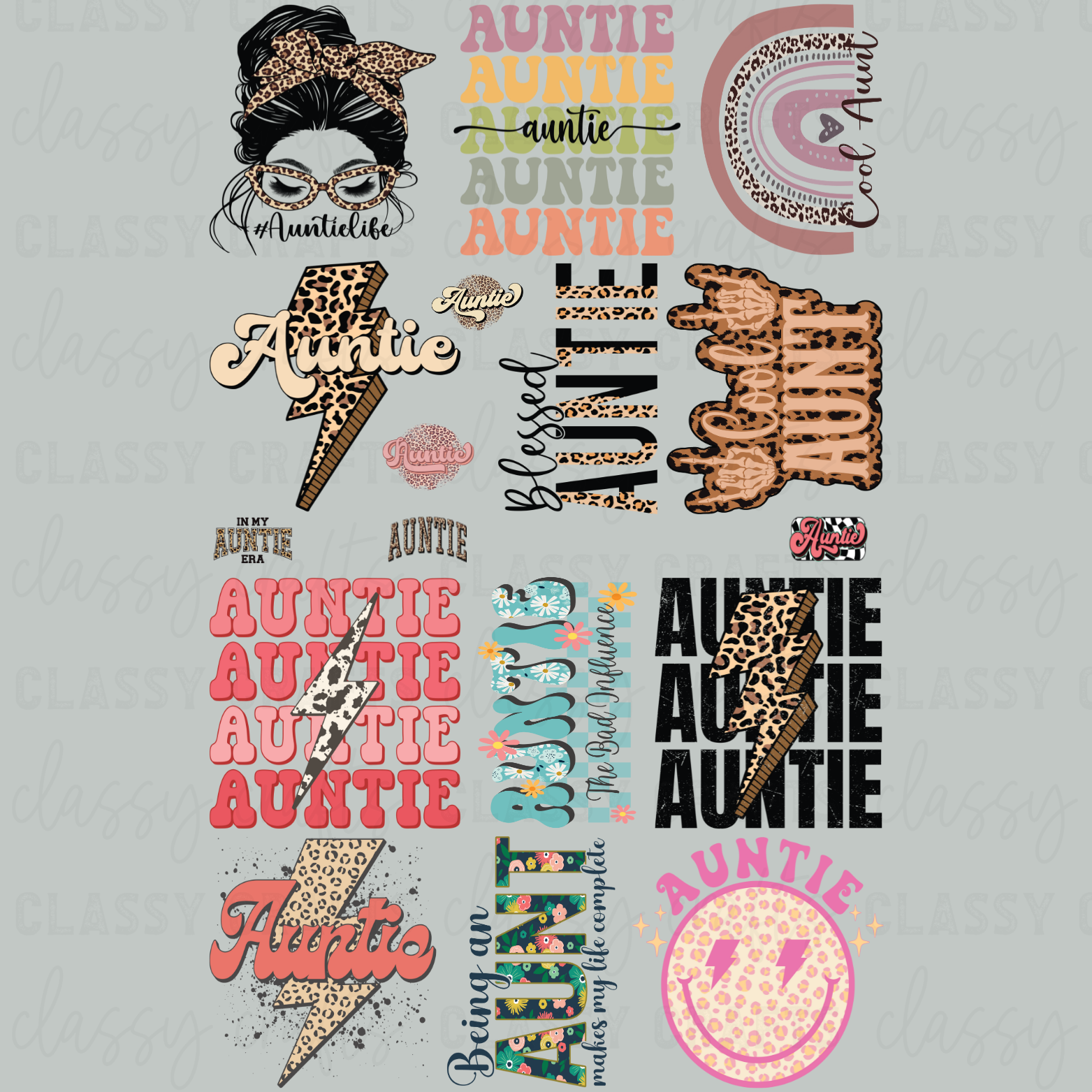 Auntie - 30x48 - PREMADE GANG SHEET