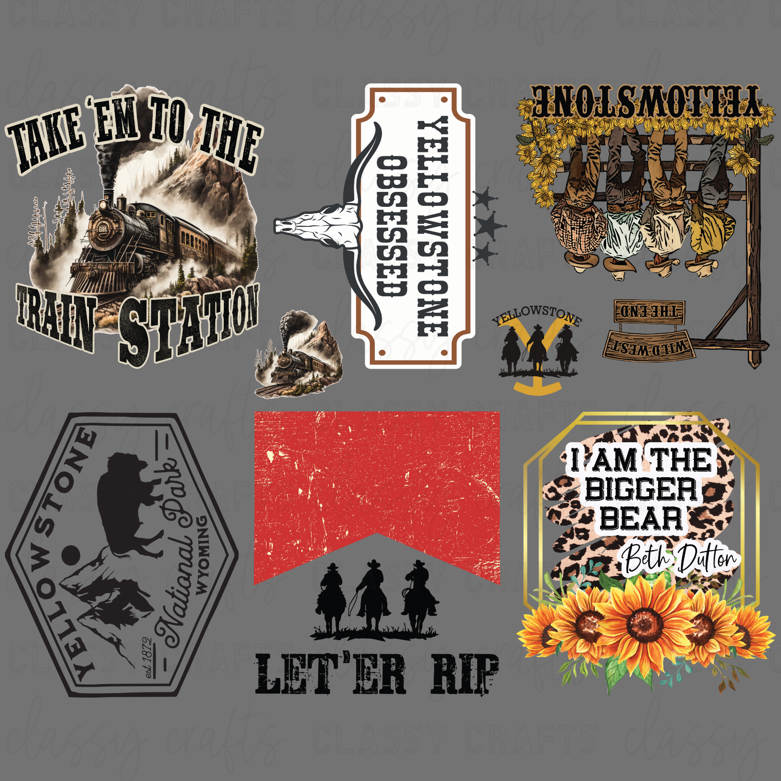 Yellowstone - 30x24 -PREMADE GANG SHEET