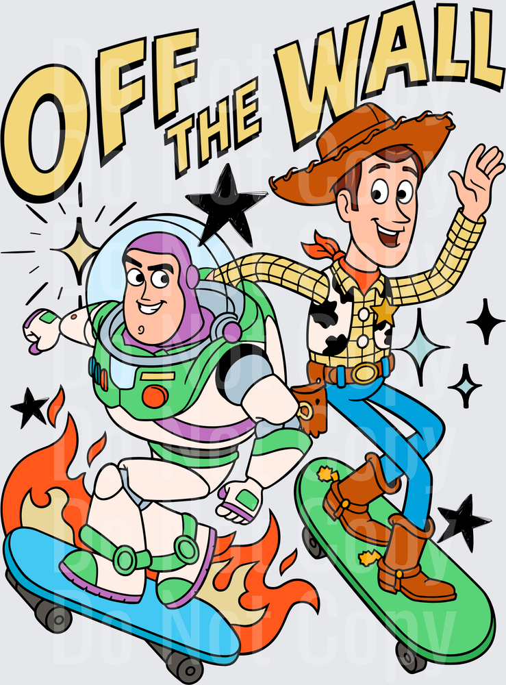 Space Ranger and Cowboy Skaters Off The Wall (DTF)