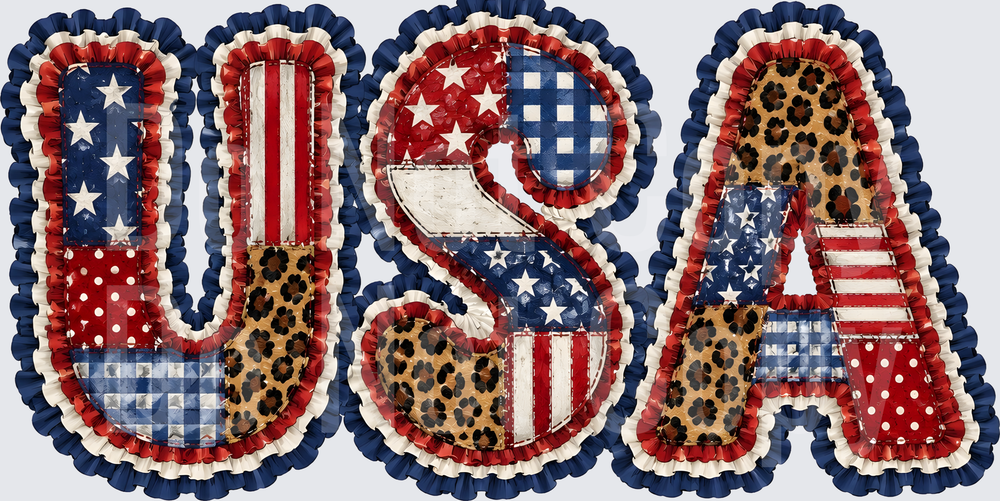 USA Ruffles And Patchwork (DTF)