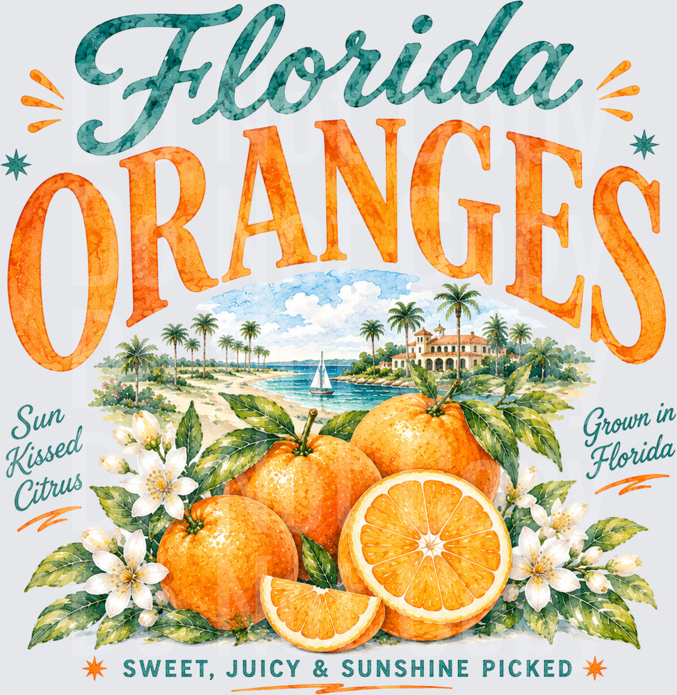 FL oranges watercolor (DTF)