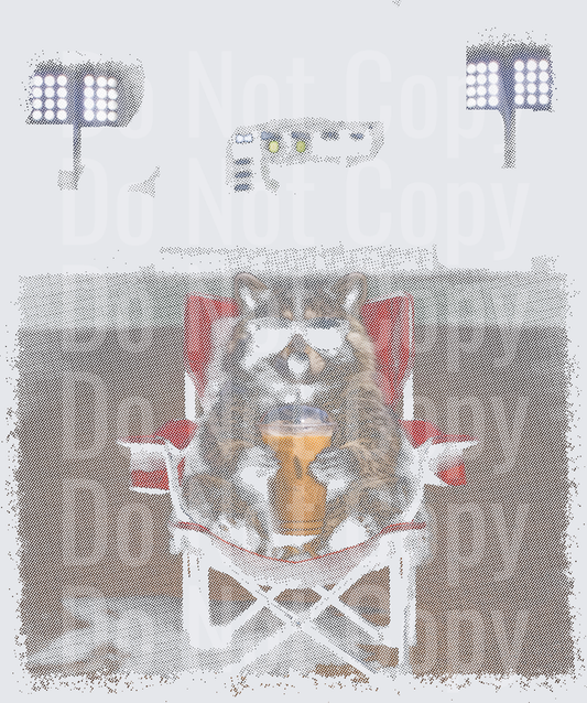 baseball halftone raccoon field