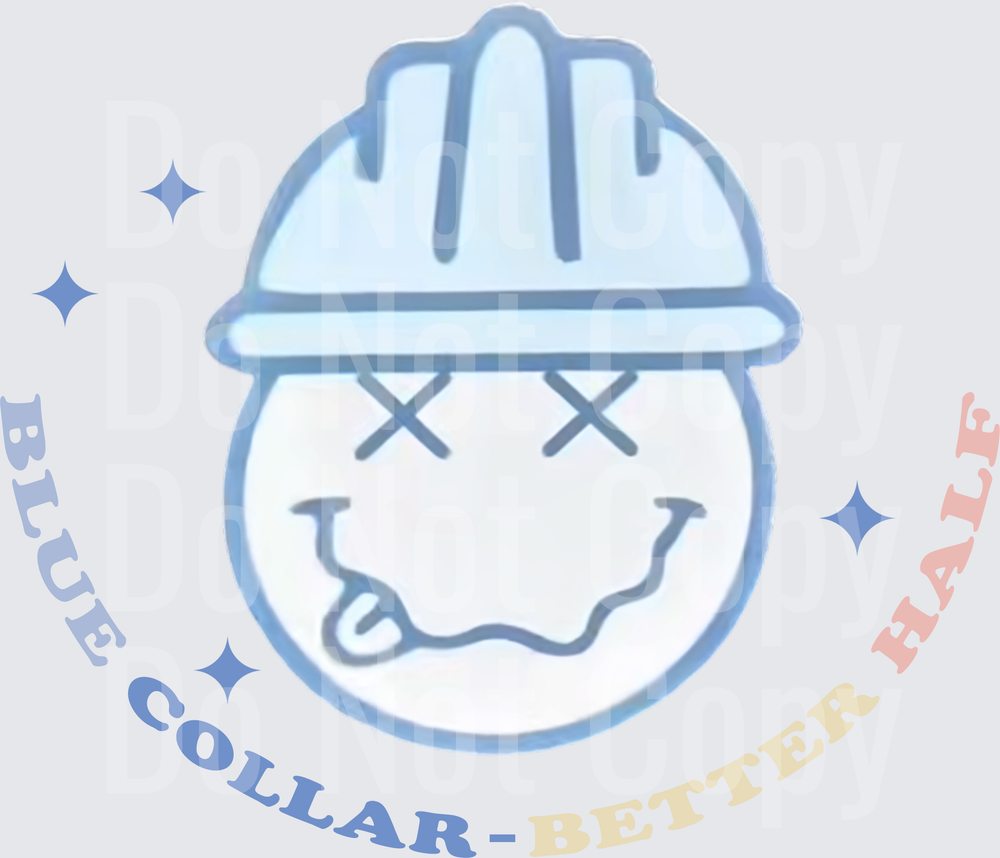 Dead Construction Worker with Hard Hat and X Eyes (DTF)