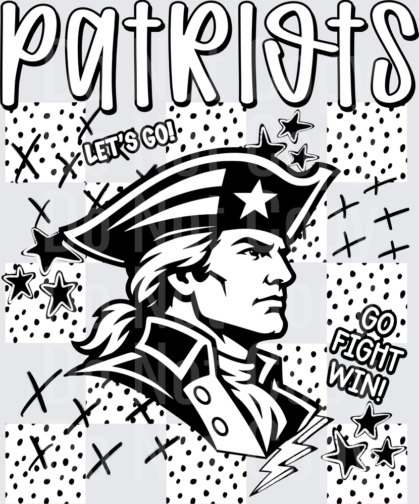 Patriots Dotties And Doodles (DTF)
