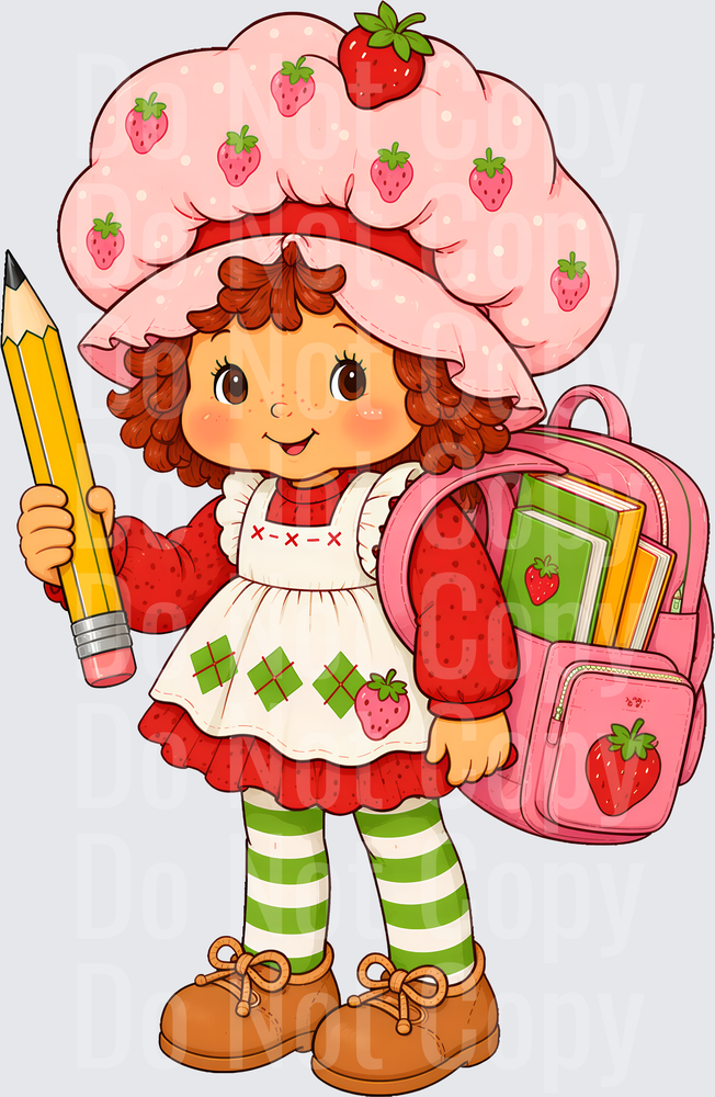 Sweet Berry Girl Back to School with Pencil & Backpack (DTF)