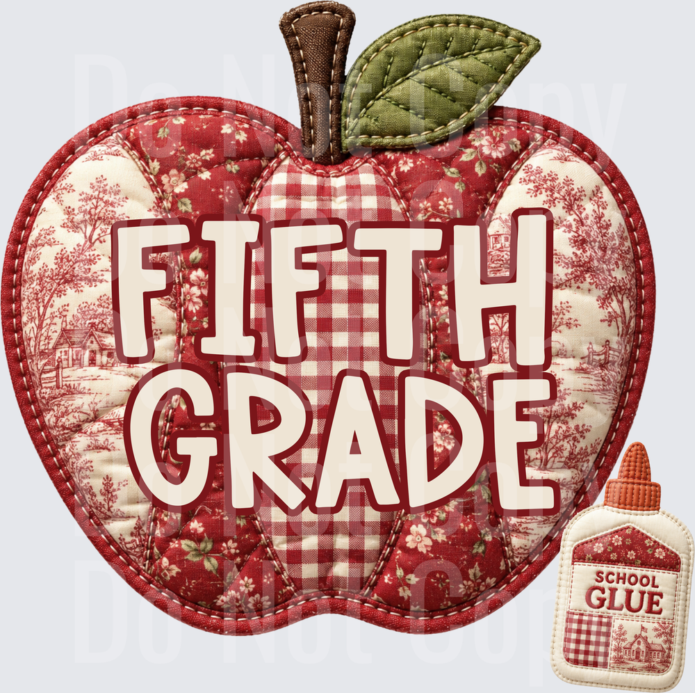 fifthe grade apple (DTF)