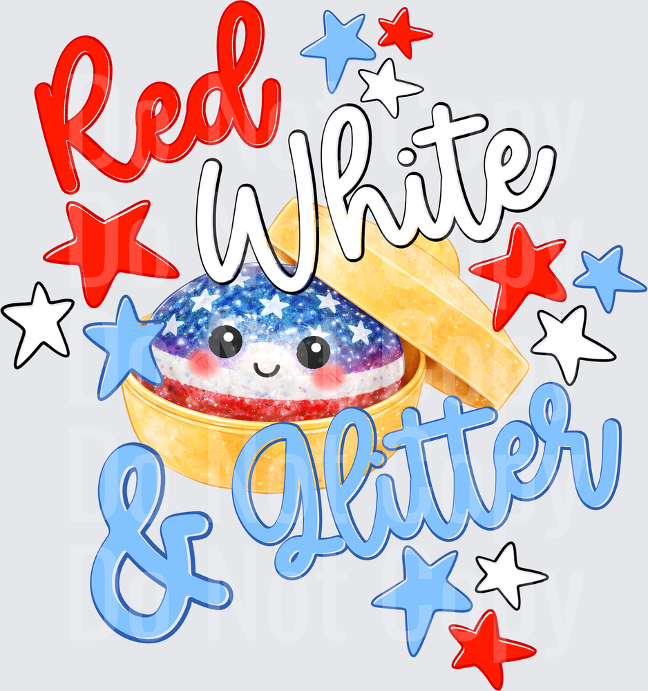 Red White And Glitter (DTF)