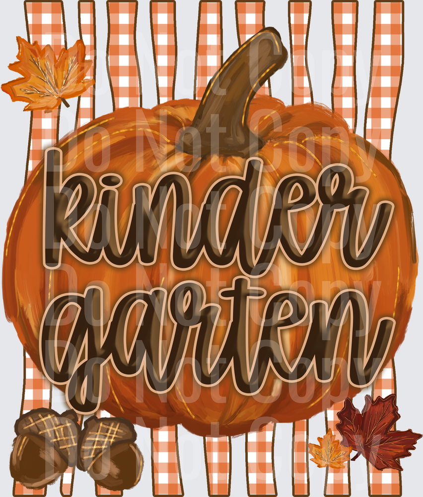kindergarten fall pumpkin (DTF)