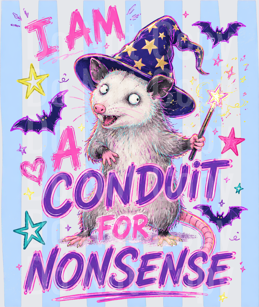 Wizard Possum I Am A Conduit For Nonsense with Bats (DTF)