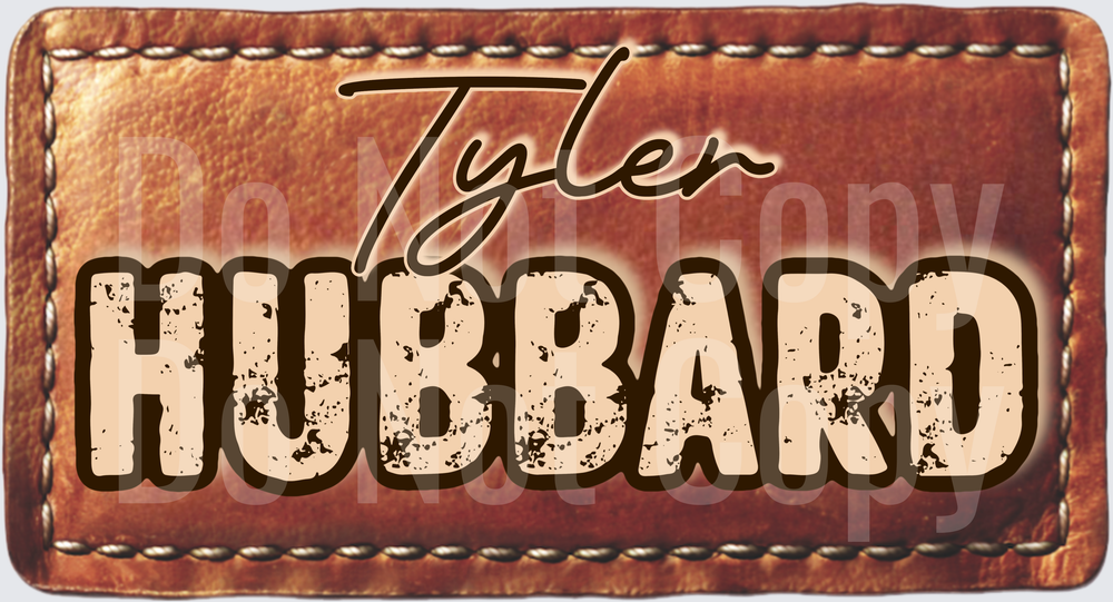 Tyler Hubbard Vintage Leather Patch Design (DTF)