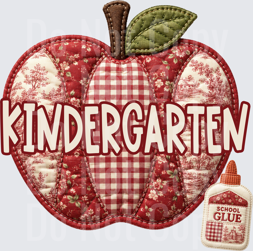 kindergarten apple (DTF)