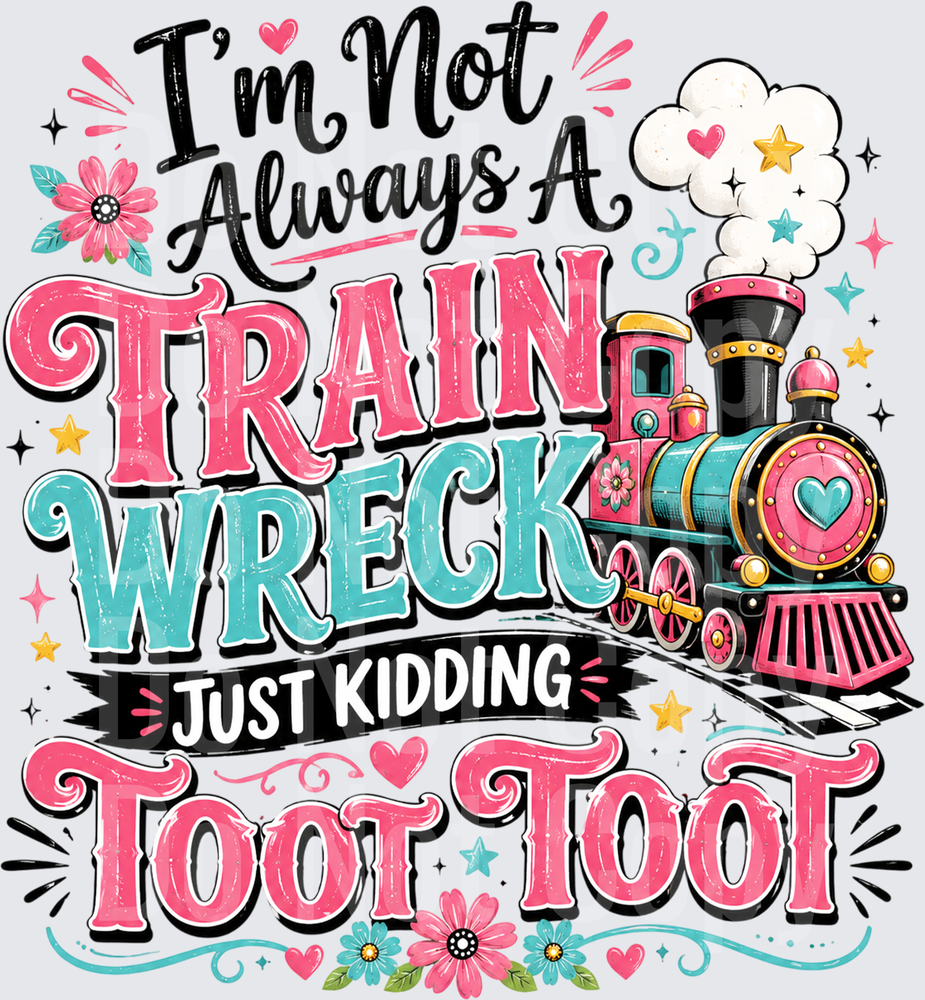 I'm Not Always A Train Wreck Just Kidding Toot Toot (DTF)