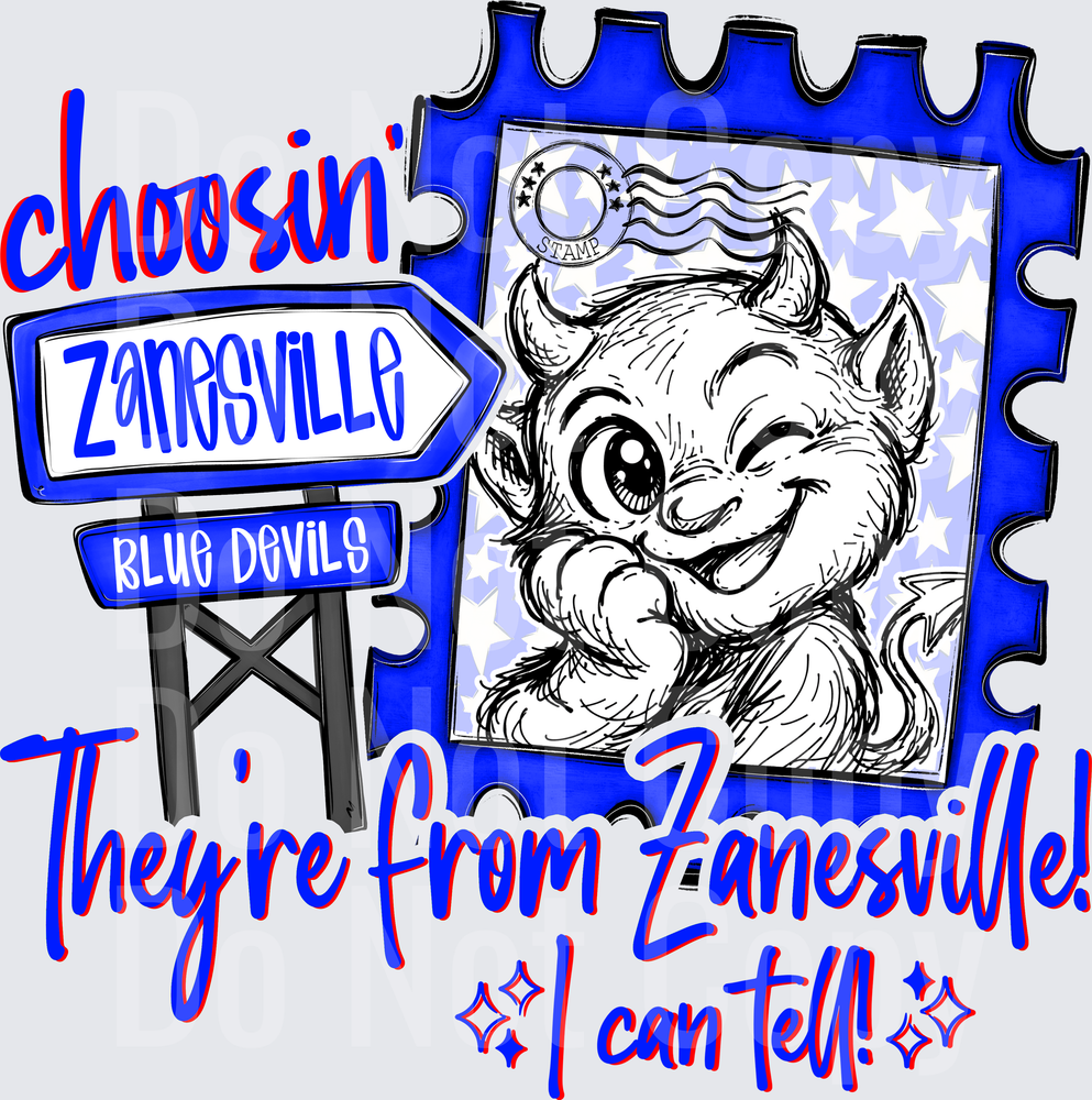 Choosin Zanesville Blue Devils (DTF)