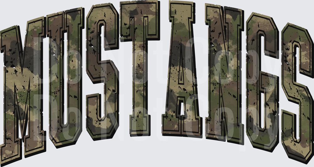 Camo Mustangs (DTF)