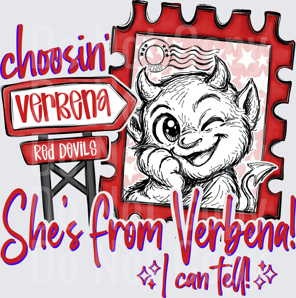 Choosin Verbena Red Devils (DTF)