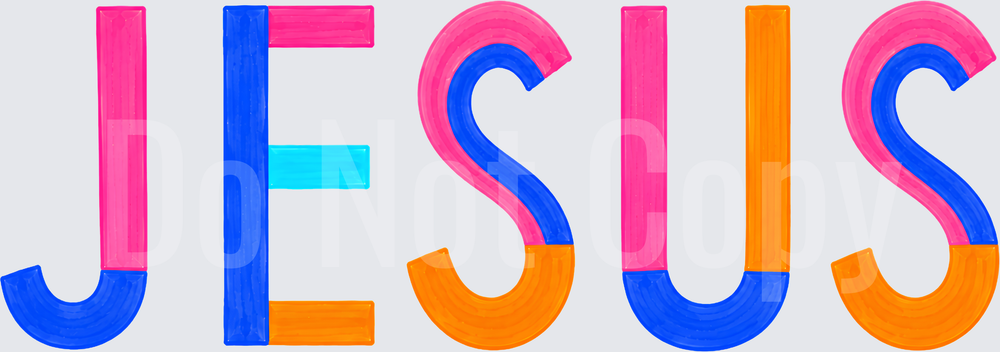 JESUS COLORBLOCK (DTF)