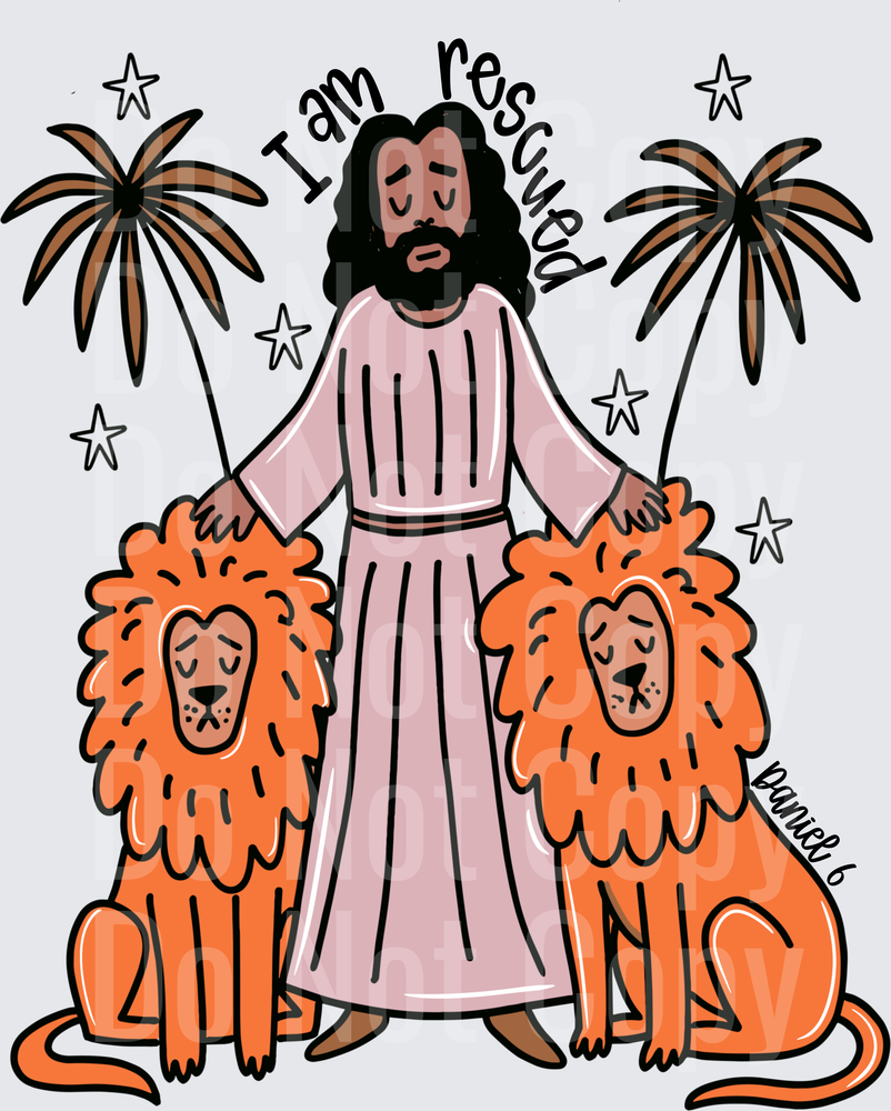 Daniel in the Lions Den I Am Rescued Biblical (DTF)