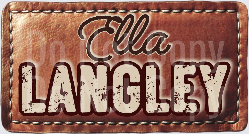 Ella Langley Vintage Leather Patch Design (DTF)