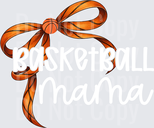 Basketball Bow Ribbon Design - DTF