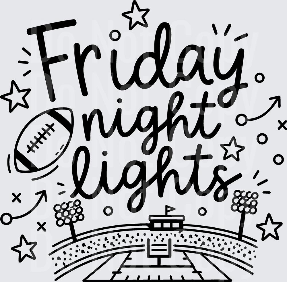 FRIDAY NIGHT LIGHTS DOODLE (DTF)