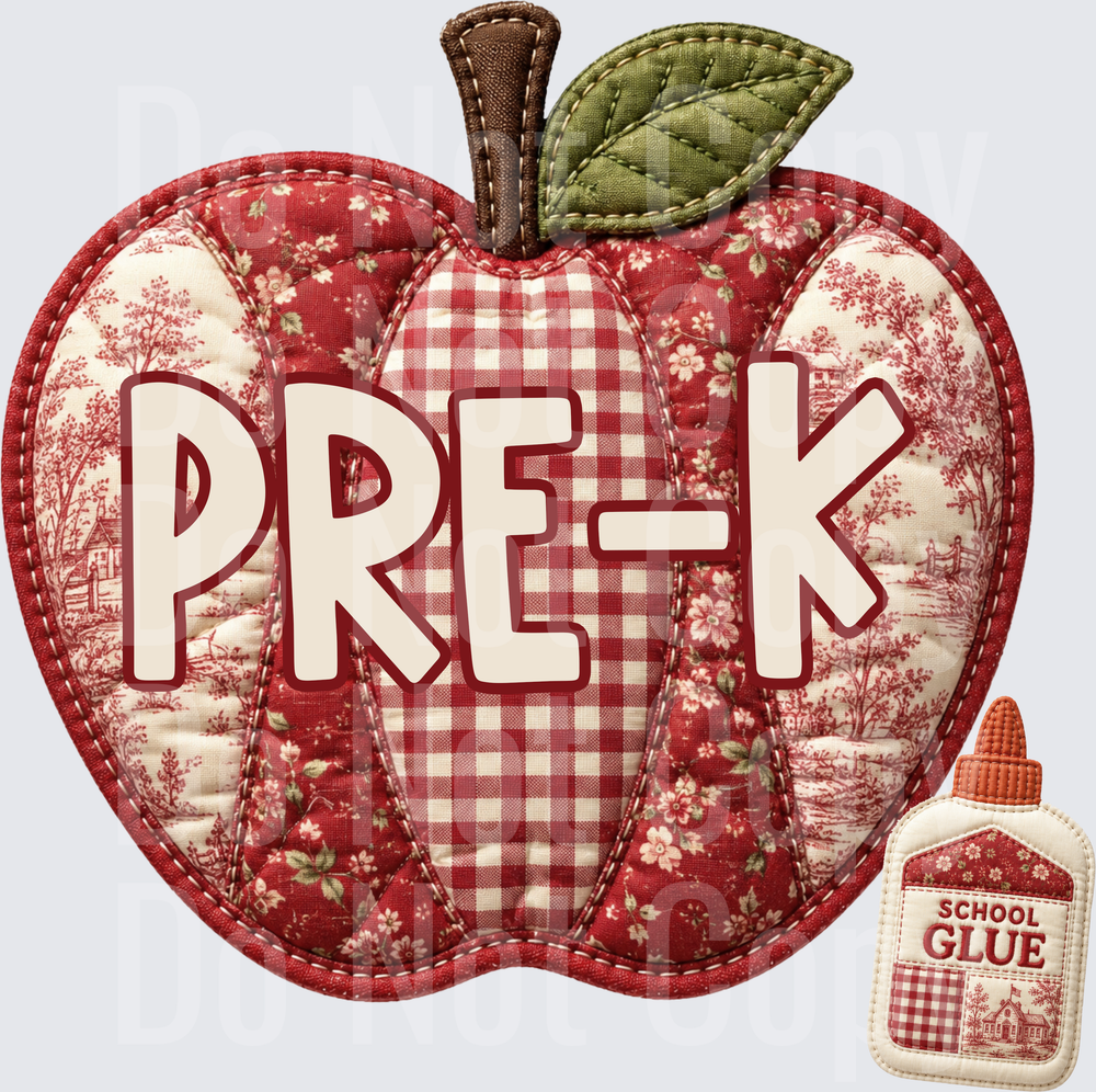 pre k apple (DTF)