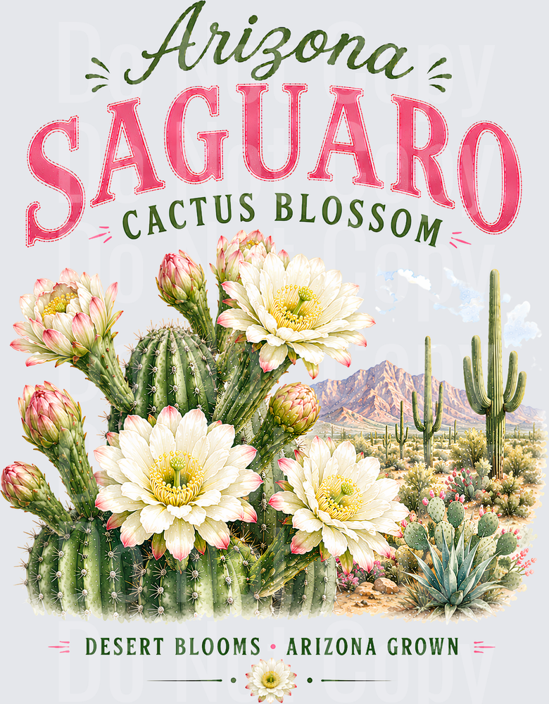 arizona saguaro cactus blossom  (DTF)