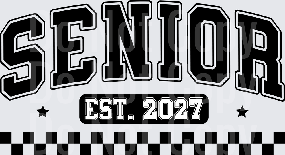 Senior Established 2027 Class Year Graduation Design (DTF)