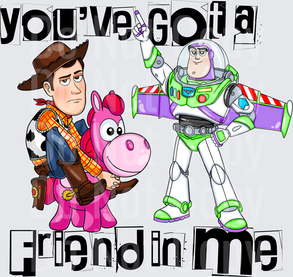 Cowboy Sheriff and Space Ranger You've Got a Friend in Me (DTF)