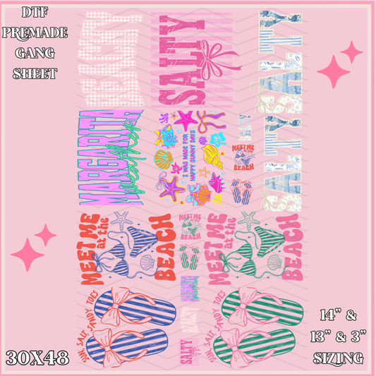 Oversized Beachin - 30x48 - PREMADE GANG SHEET