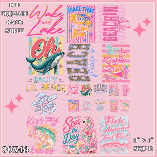 Snarky Summer- 30x48 - PREMADE GANG SHEET