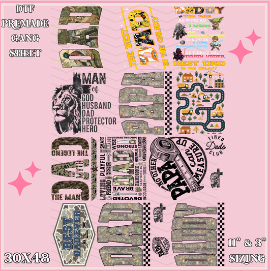 Fathers day - 30x48 - PREMADE GANG SHEET